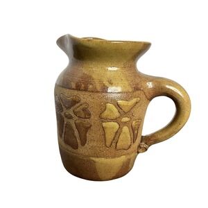 Yarra Glen Australian Studio Pottery 1980's Brown Stoneware‎ Creamer Jug Cottage